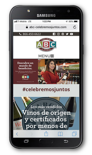 ABC Fine Wine mobile website