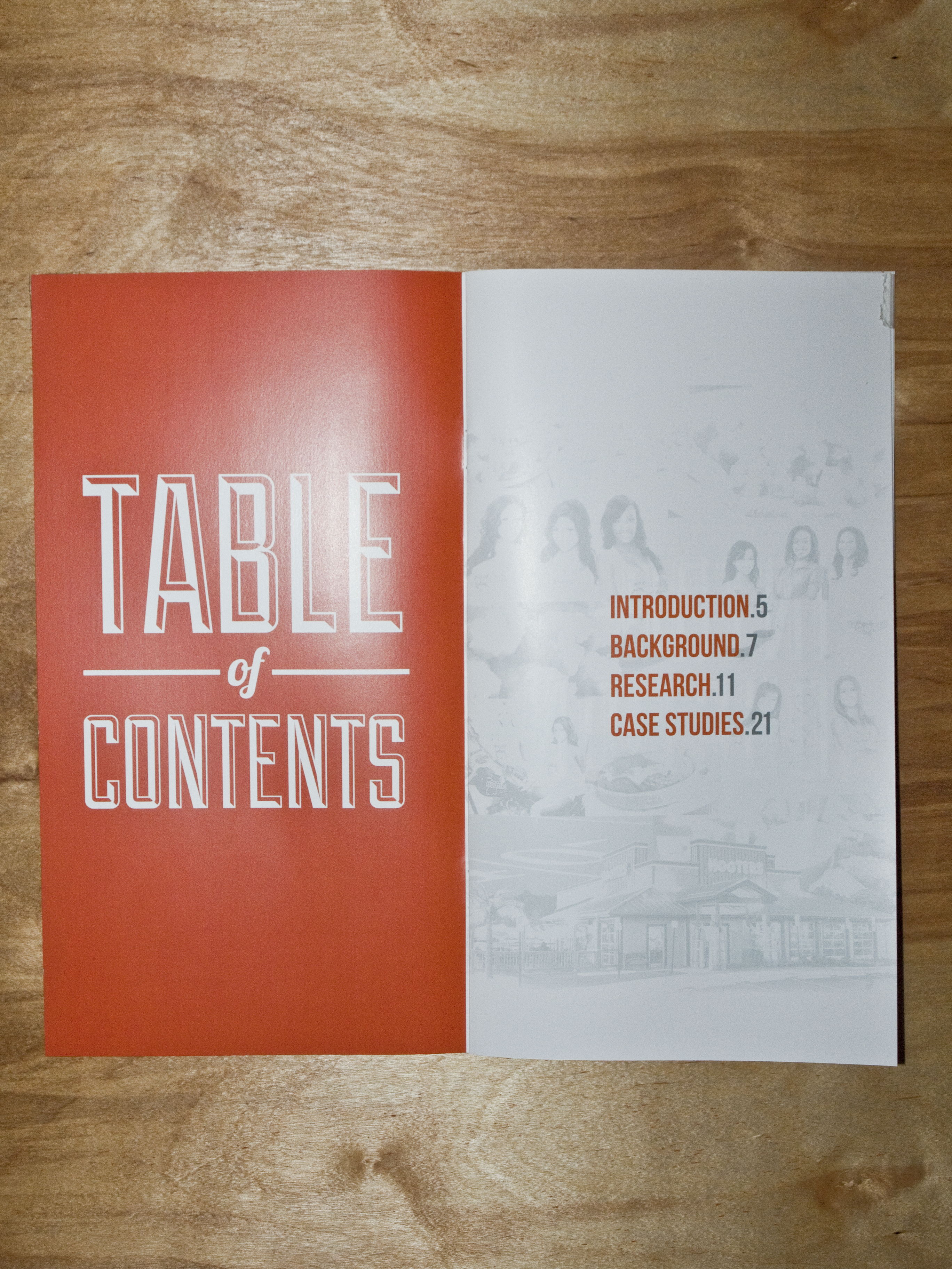 Hooters guide table of contents